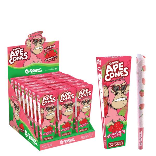 G-Rollz - Ape Cones "Strawberry Swing" - 3 Pop Cones