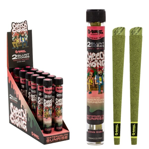 G-Rollz Cheech & Chong 2x Terpene Infused Blunt Cones ‘Watermelon Sunrise’ – Bild 3