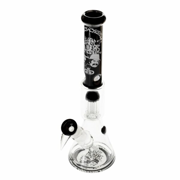 G-Rollz Cheech & Chong - Smoking Brothers Black Beaker Chillum Slit Bong H:35cm Socket:18.8mm TH:5mm – Bild 3