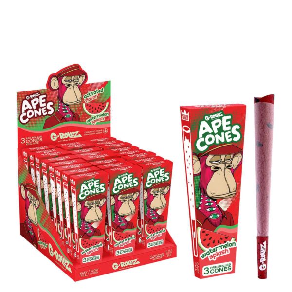 G-Rollz – Ape Cones “Watermelon Splash” – 3 Pop Cones