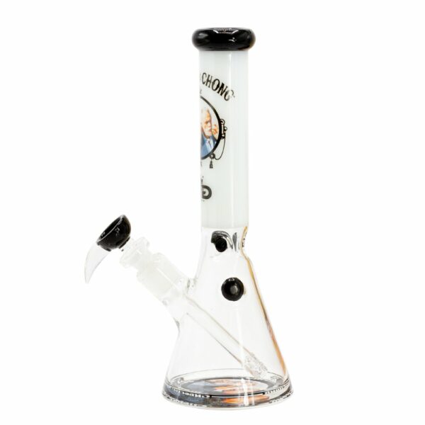 Grace Glass - Smoking Brothers White Beaker Chillum Slit Bong - H:29cm Socket:18.8mm TH:5mm – Bild 3